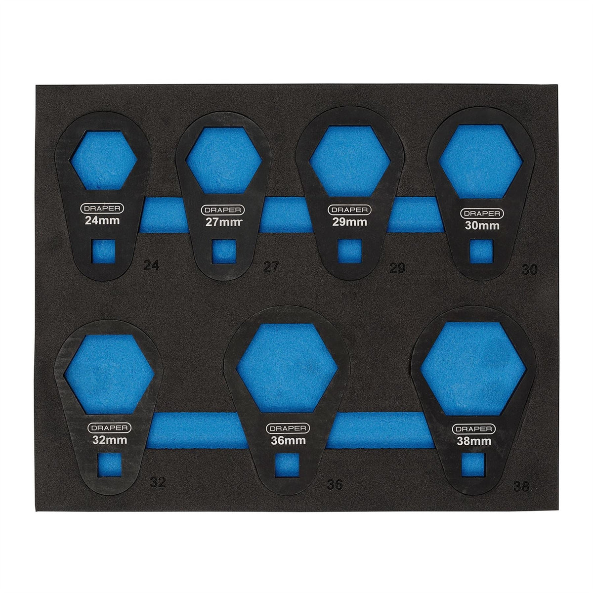 Draper Oil Filter Offset Wrench Set 3/8" Sq. Dr. 6-Point (7 Piece) 31814  White Rose Tools