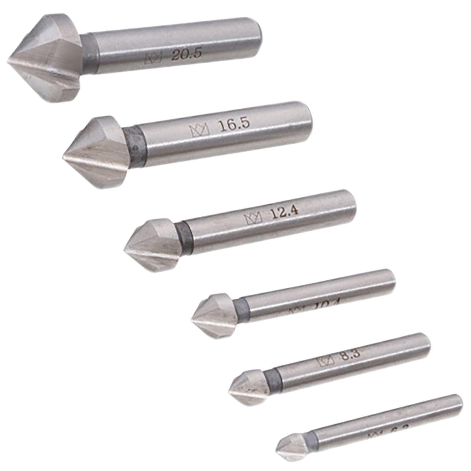 BlueSpot HSS Countersink Set 6 Piece 6.3mm-20.5mm for Wood Metal Plastics 
