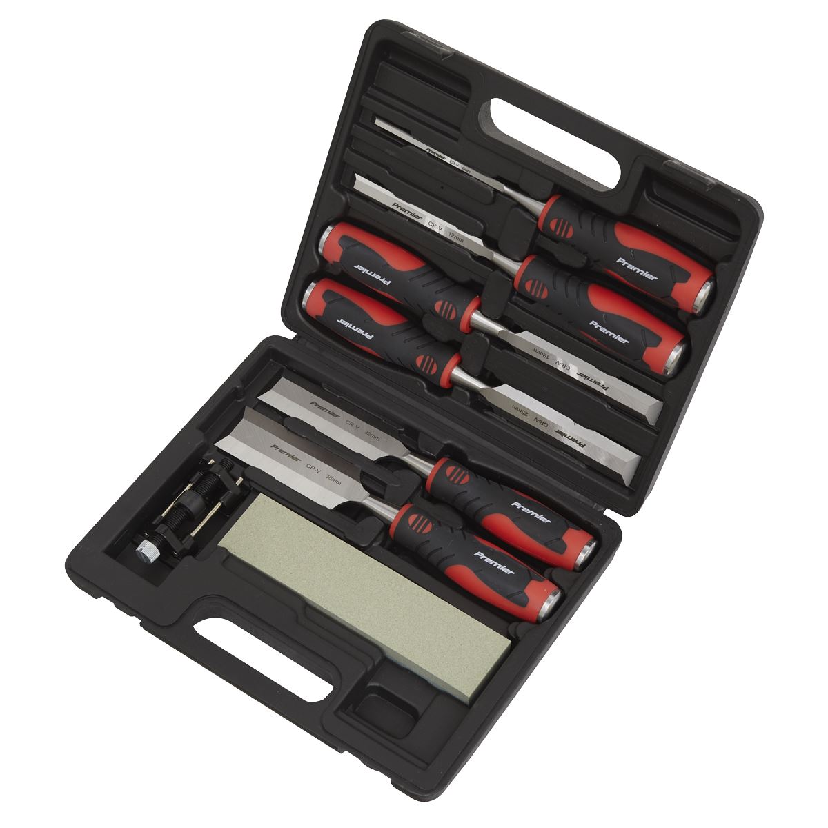 Sealey Premier Hammer-Thru Wood Chisel 8pc Set 