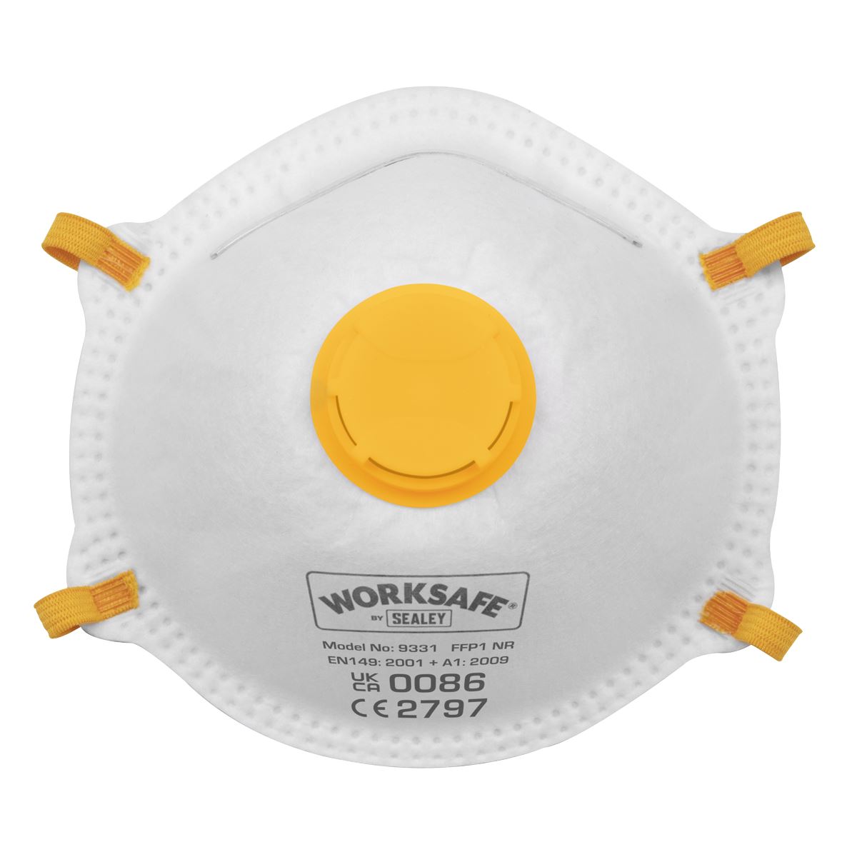 Worksafe by Sealey Cup Mask Valved FFP1 - Pack of 10