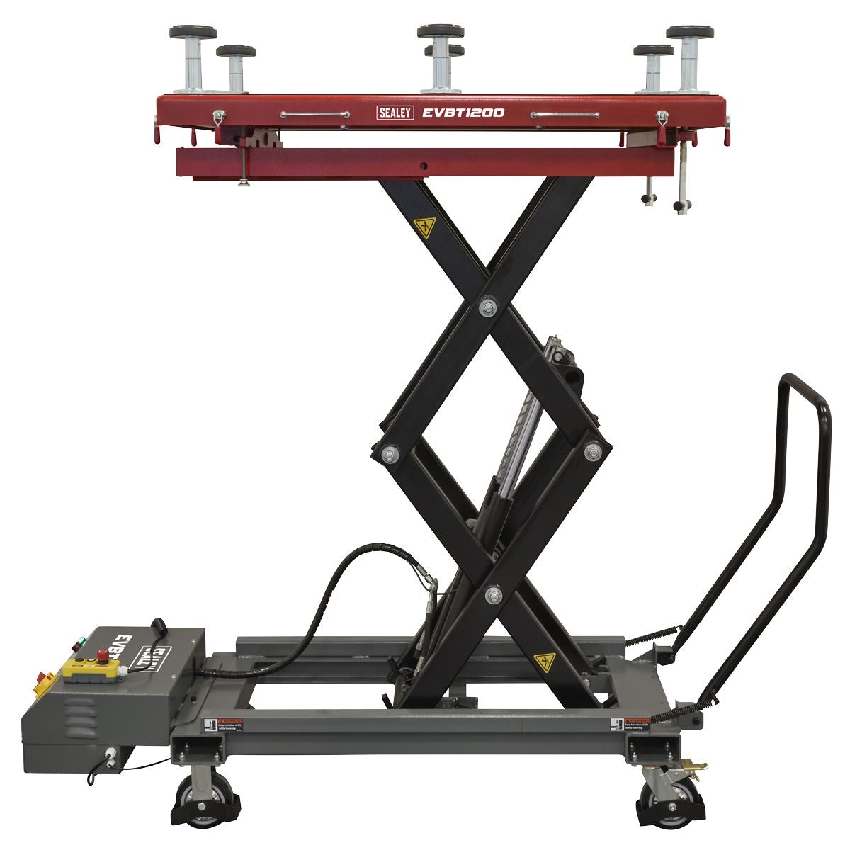 Sealey High Lift EV Battery Lift/Hydraulic Platform Truck 1200kg Capacity  White Rose Tools