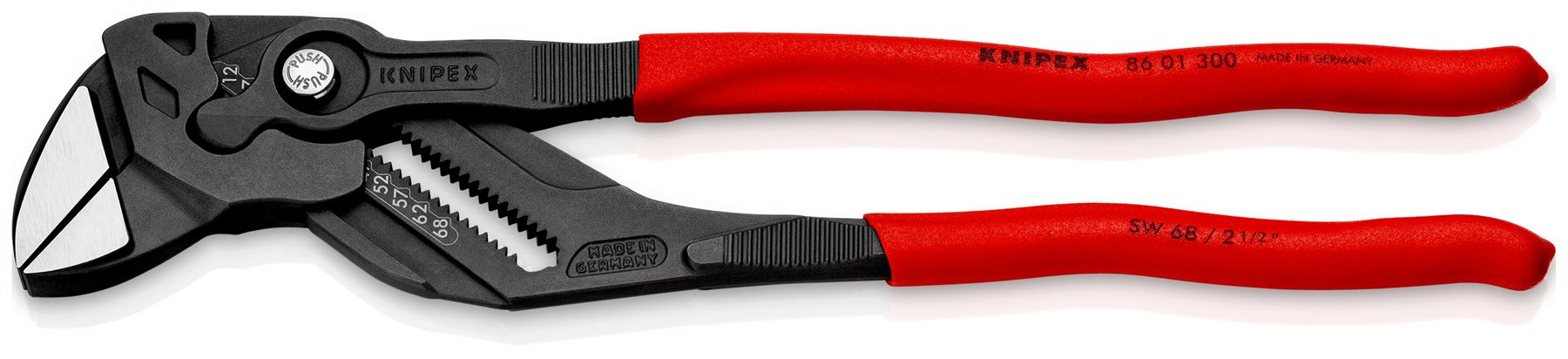 KNIPEX Pliers Wrench Slip Joint Plier 300mm Plastic Coated Handles Non Slip 86 01 300 SB