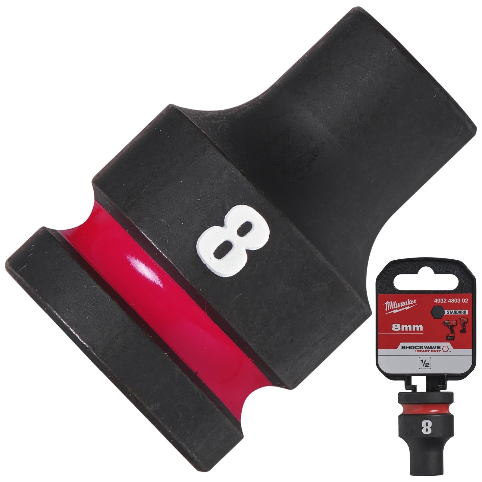 Milwaukee Impact Sockets Standard 1/2" Drive 8-32mm SHOCKWAVE Impact Duty 