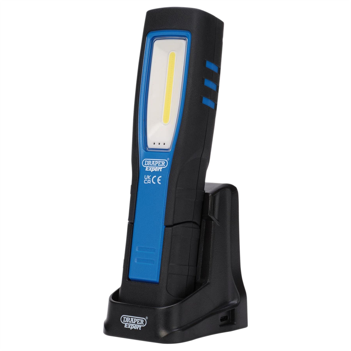 Draper Expert SMD LED USB Rechargeable Inspection Light with Charging Station 5W 600 Lumens USB-C Cable Supplied 31101  White Rose Tools