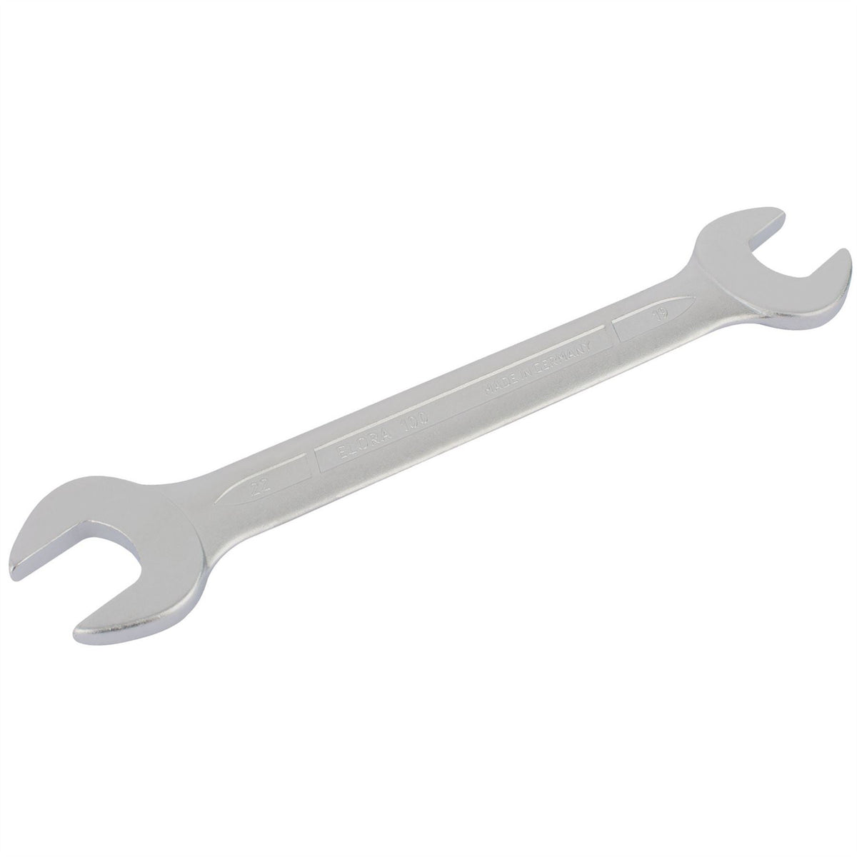 Elora Long Metric Double Open End Spanner 19 x 22mm 01987  White Rose Tools