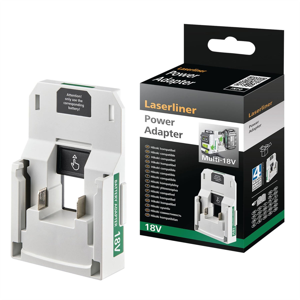 Laserliner 036.380.4A PowerAdapter Hikoki compatible Multi-18V Adaptor 32534  White Rose Tools