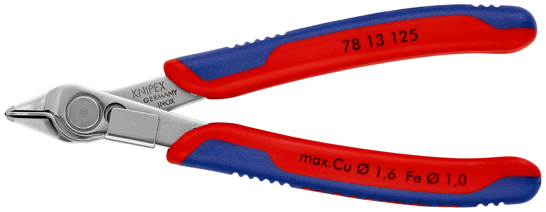 KNIPEX Electronics Super Knips Precision Cutting Pliers 125mm Multi Component Grips 78 13 125