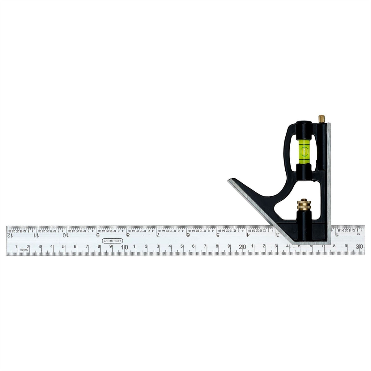 Draper Combination Square with Centre Head and Protractor 300mm 34704  White Rose Tools