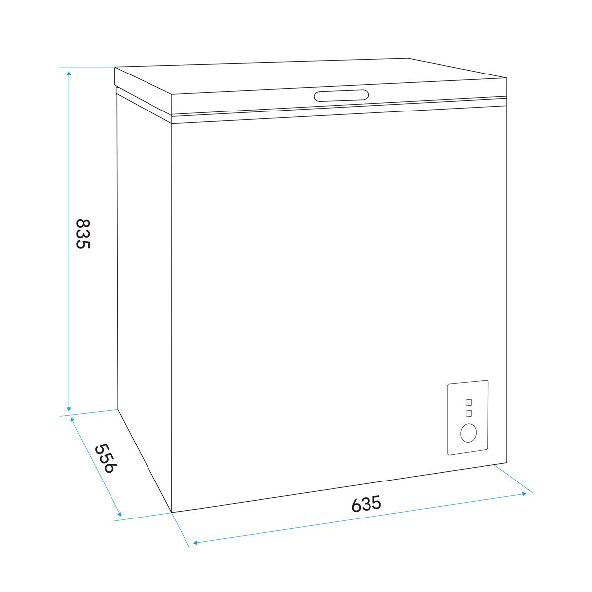 Baridi Freestanding Chest Freezer, 142L Capacity, Garages and Outbuilding Safe, -12 to -24°C Adjustable Thermostat with Refrigeration Mode, White