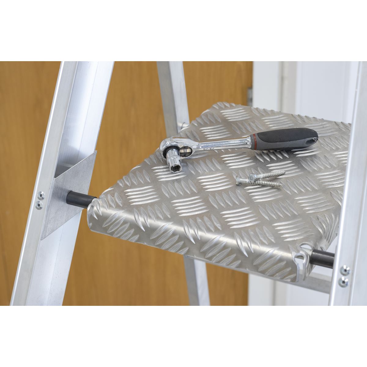 Sealey Aluminium Step Ladder 12-Tread Industrial BS EN 131