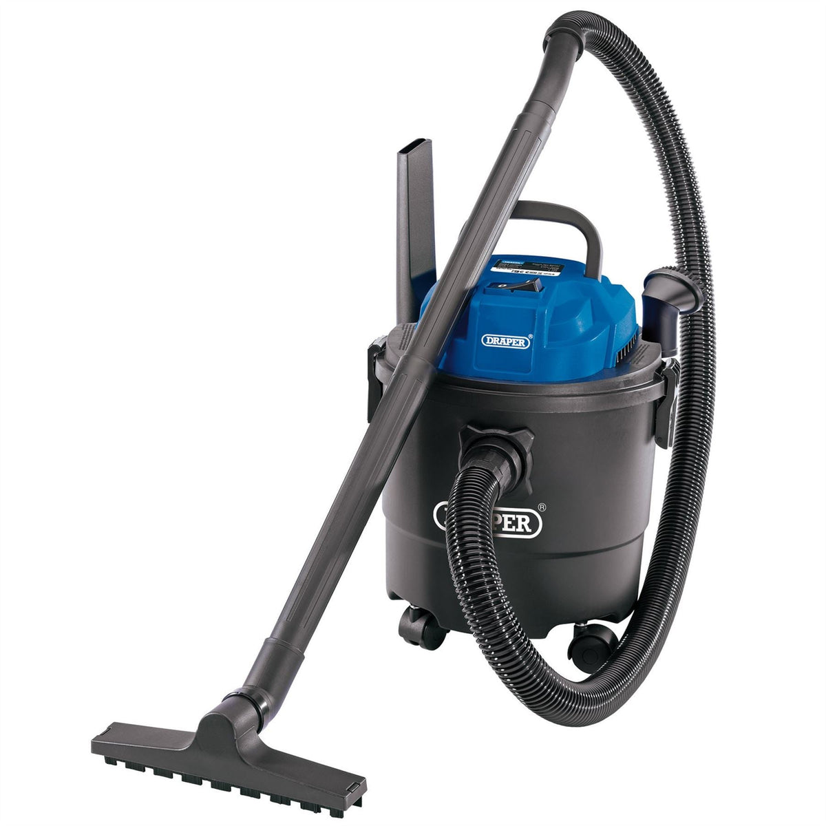 Draper 230V Wet & Dry Vacuum Cleaner 15L 1250W 90107  White Rose Tools