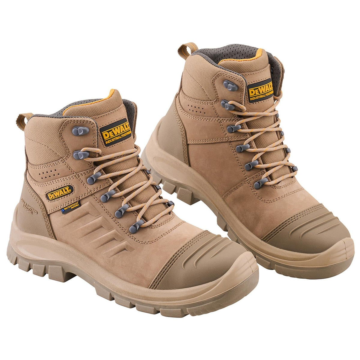 DeWalt Stone Waterproof Safety Work Boots - Size 10 DWF50558  White Rose Tools