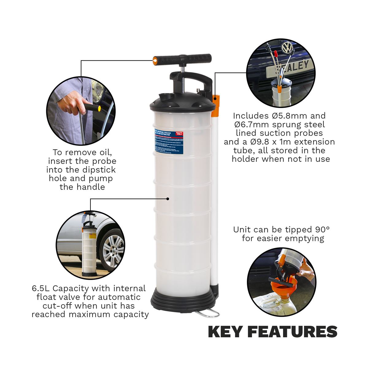 Sealey Vacuum Oil & Fluid Extractor Manual 6.5L 