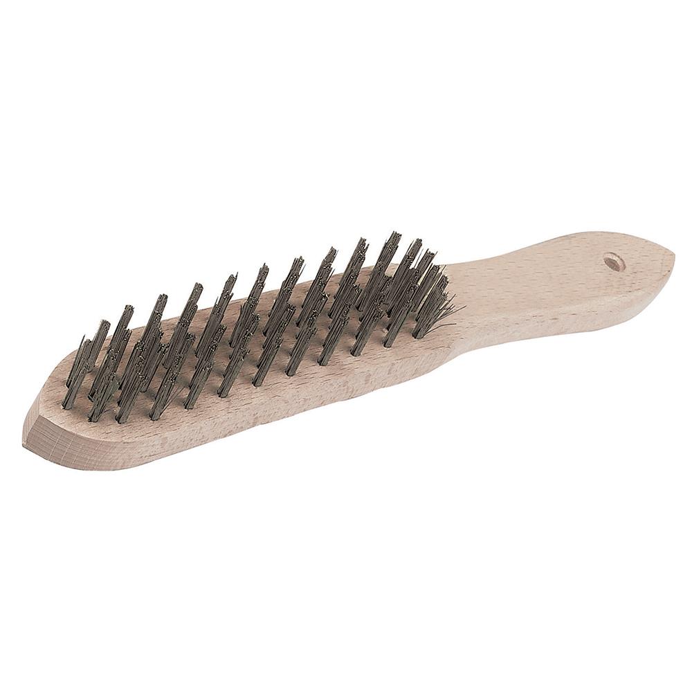 Silverline Heavy Duty Wire Brush 4 Row 290mm 