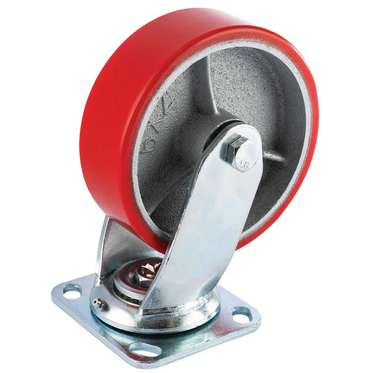 Draper Swivel Plate Fixing Heavy Duty Polyurethane Wheel 160mm Diameter S.W.L. 400kg 65529  White Rose Tools