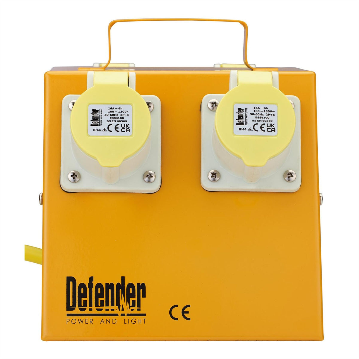 Defender E13104 110V Splitter Box 4 x 16A 35847  White Rose Tools