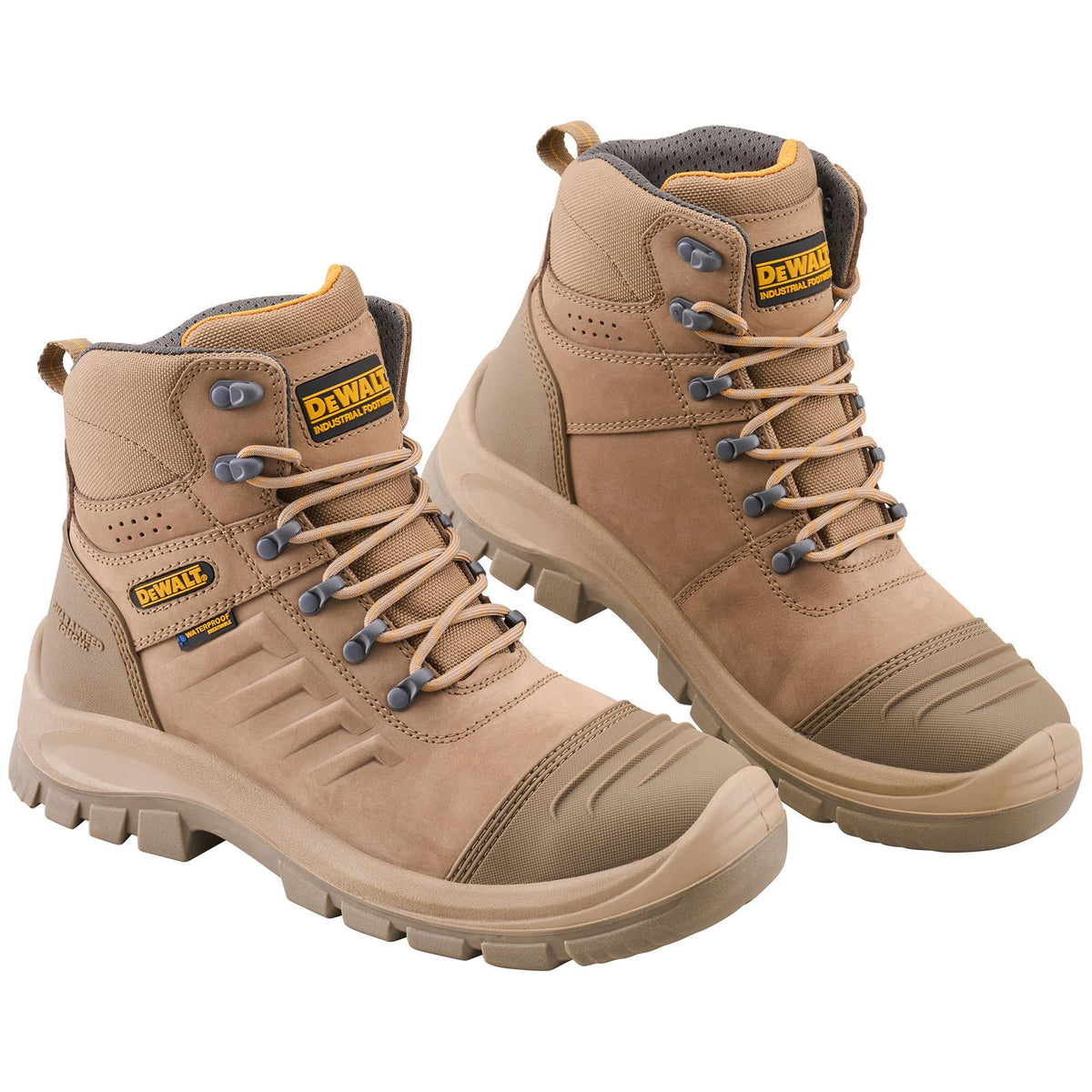DeWalt Stone Waterproof Safety Work Boots - Size 10 DWF50558  White Rose Tools