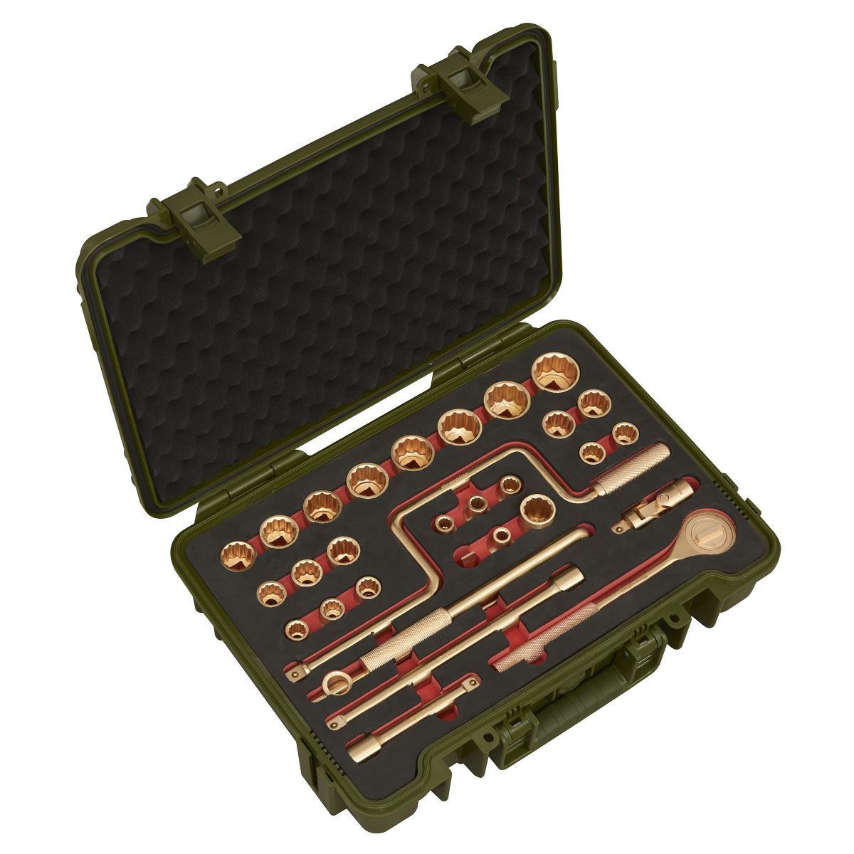 Sealey Premier Socket Set 31pc 1/2"Sq Drive - Non-Sparking 