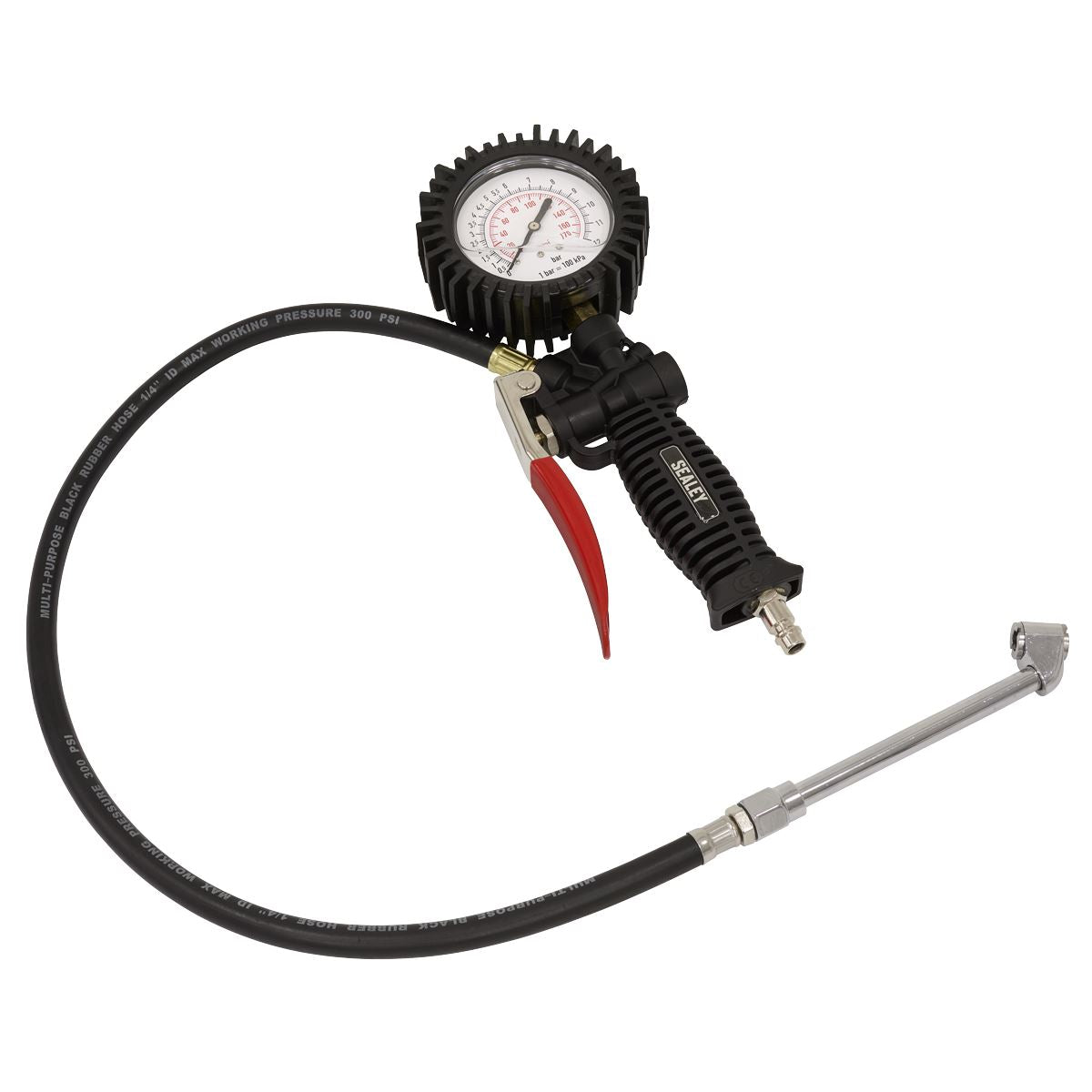 Sealey Tyre Inflator with Push-On Connector