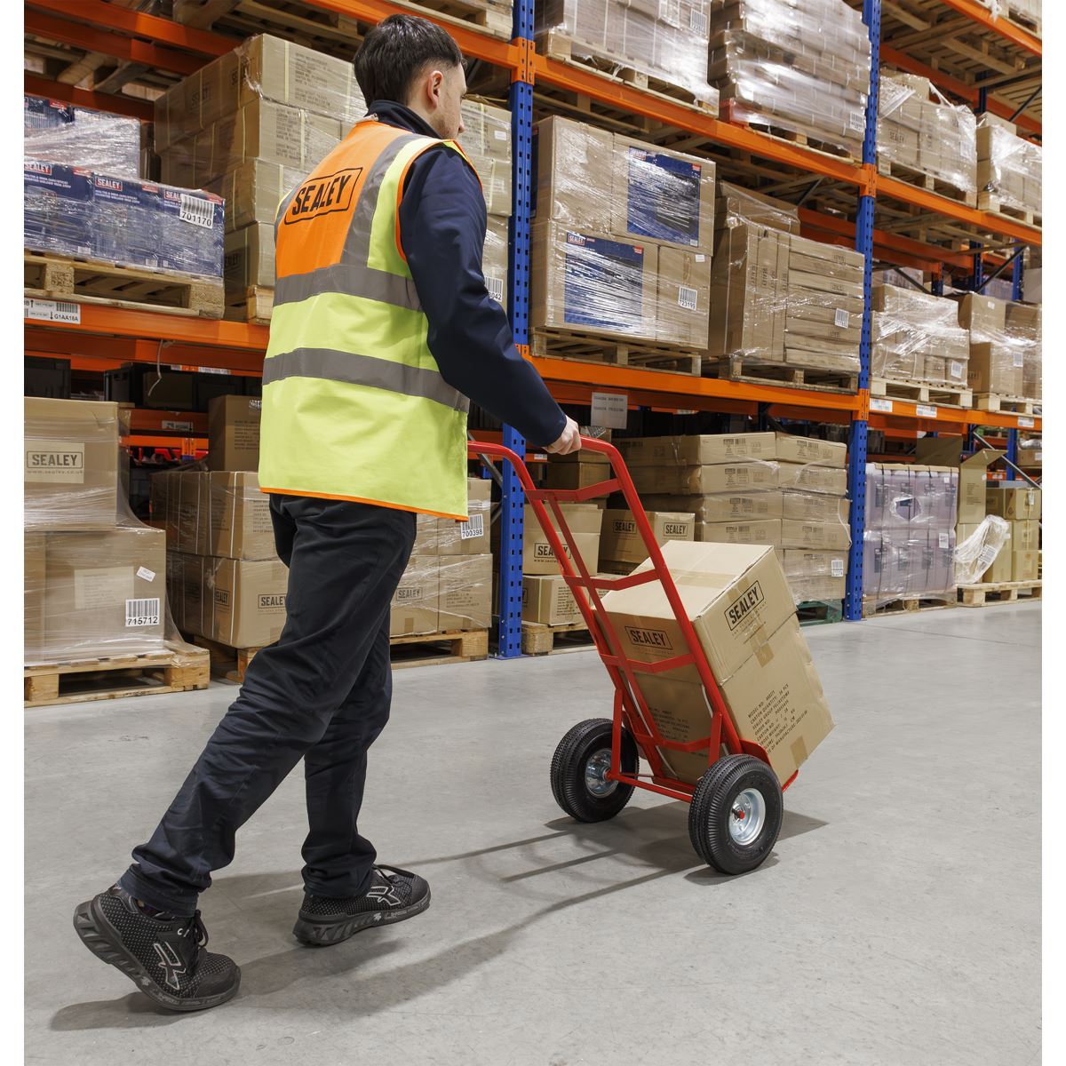 Sealey Sack Truck with Pneumatic Tyres 200kg Capacity