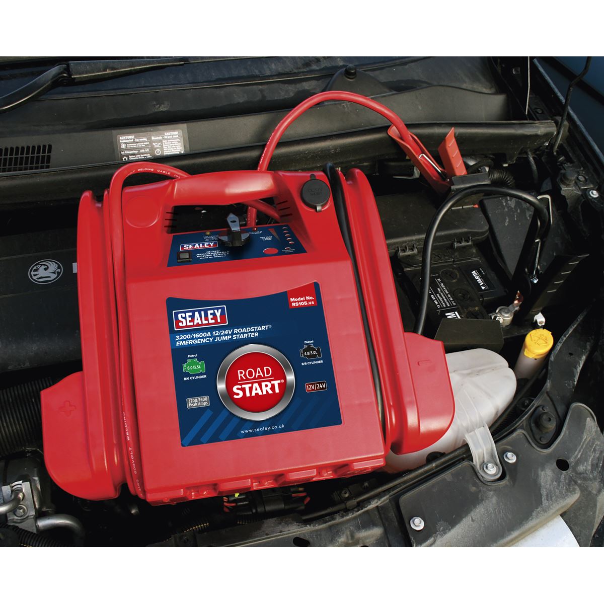 Sealey RoadStart® Emergency Jump Starter 12/24V 3200/1600 Peak Amps 
