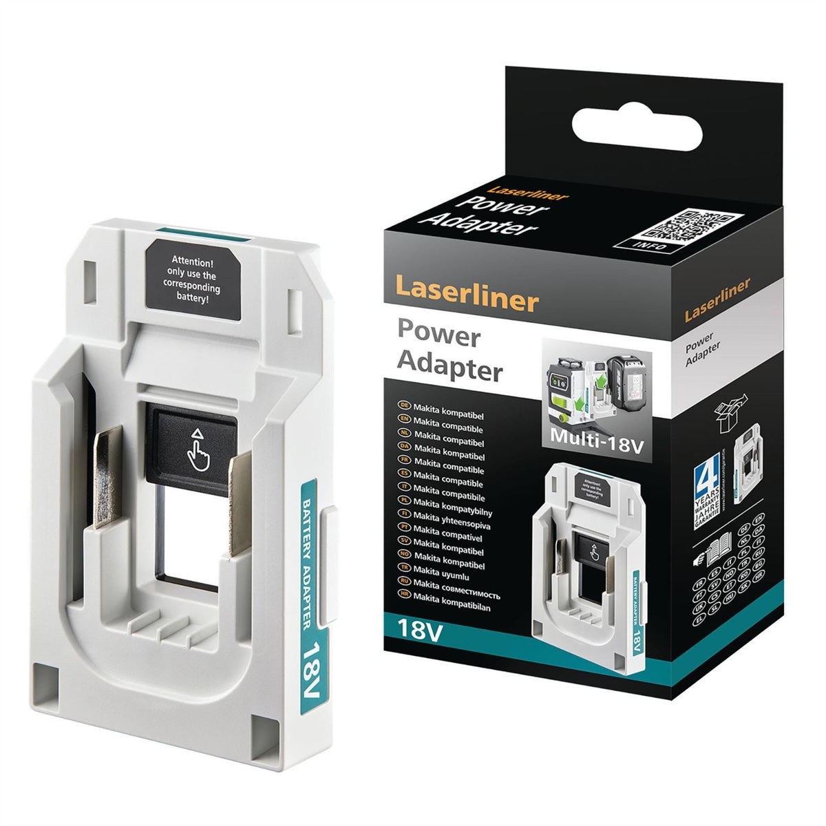 Laserliner 036.380.5A PowerAdapter Makita compatible Multi-18V Adaptor 32532  White Rose Tools