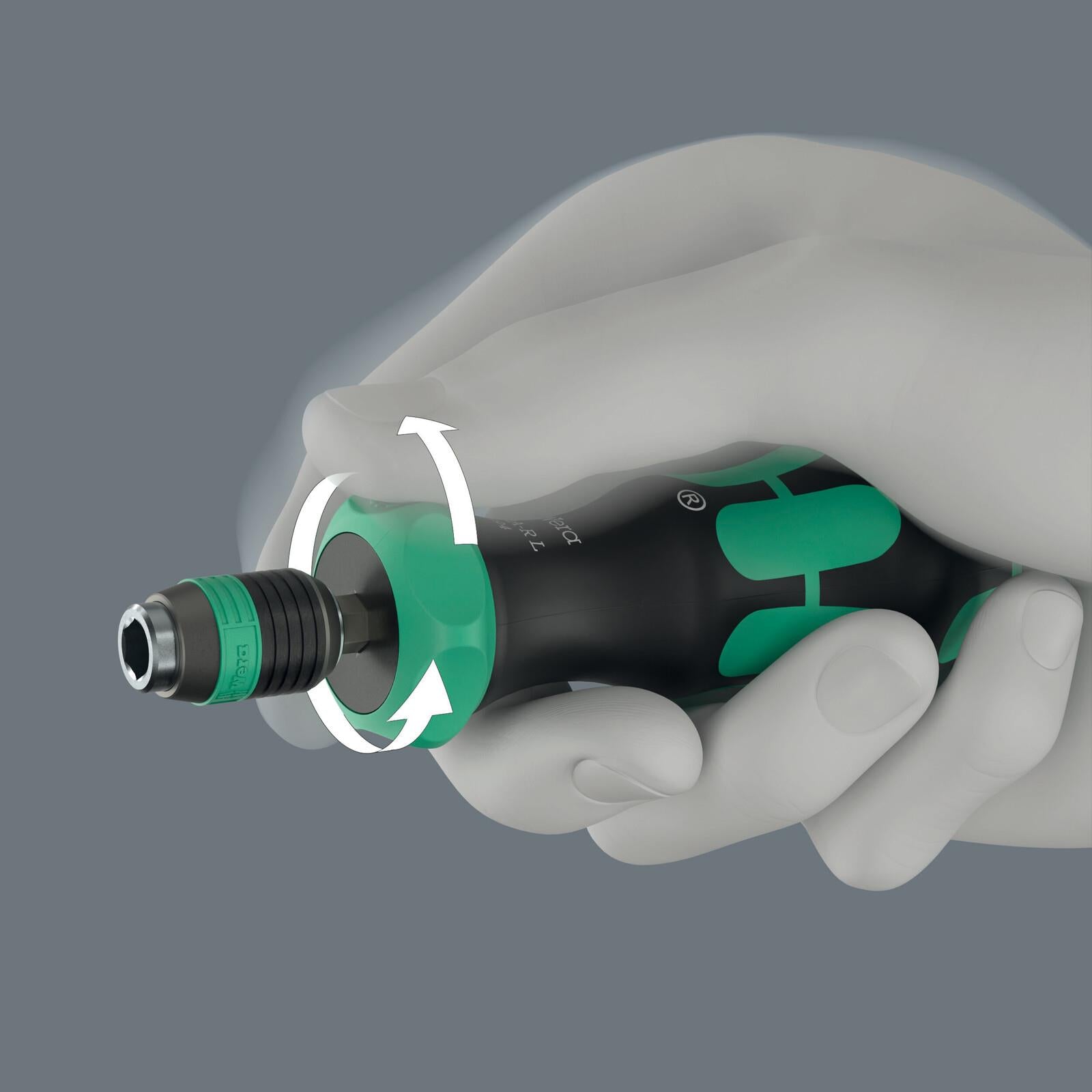 Wera Ratchet Screwdriver 838 RA-R L Bit Holding Screwdriver with Ratchet Functionality 1/4" Hex