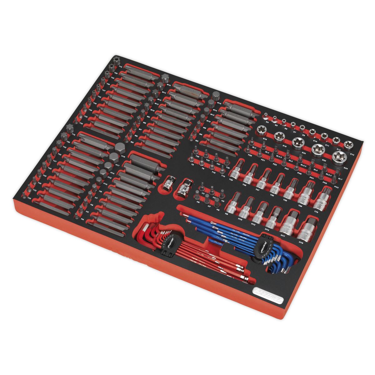 Sealey Superline Pro Tool Chest Combination 23 Drawer with Ball-Bearing Slides - Black with 446pc Tool Kit 