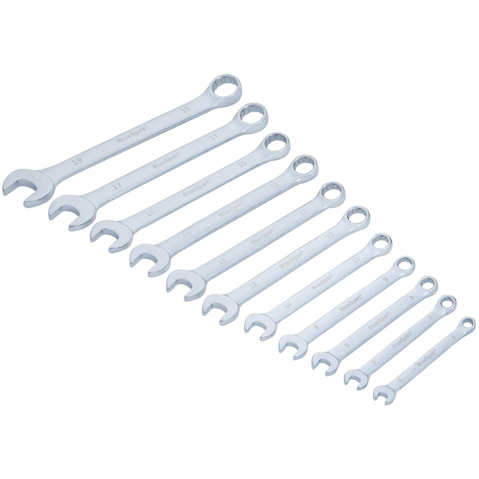BlueSpot Combination Spanner Set Metric 6-19mm 11 Piece