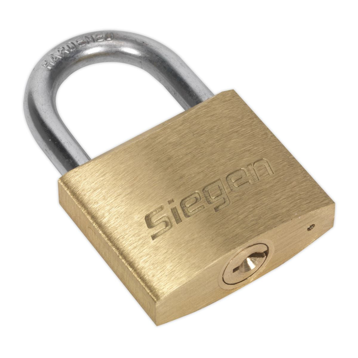 Siegen by Sealey Brass Body Padlock with Brass Cylinder 40mm 