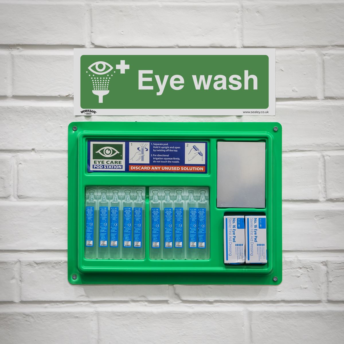 Worksafe by Sealey Safe Conditions Safety Sign - Eye Wash - Rigid Plastic