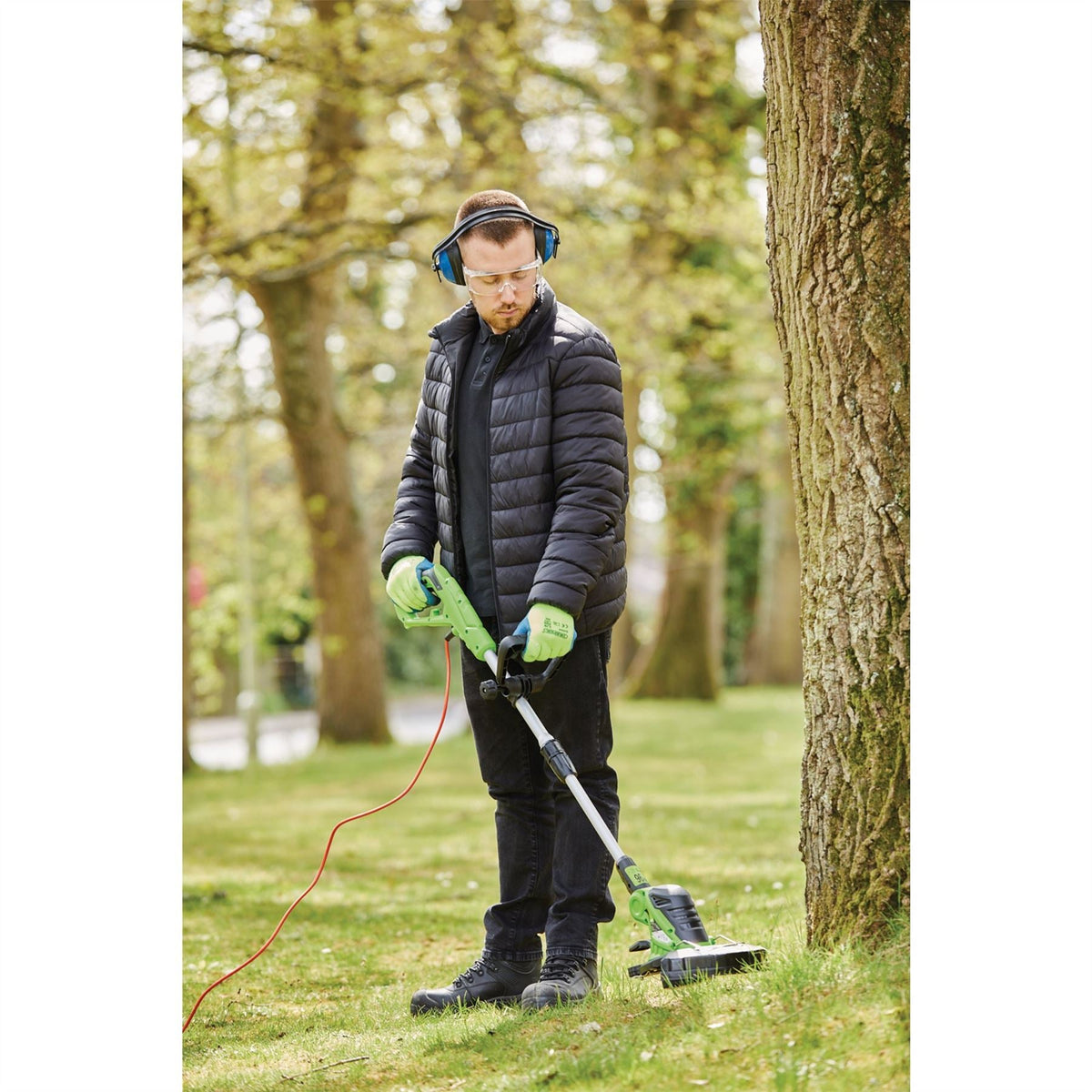 Draper Grass Trimmer with Double Line Feed 300mm 500W 45927  White Rose Tools
