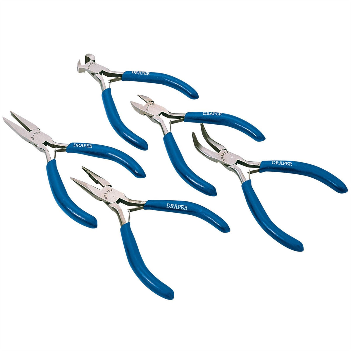 Draper Carbon Steel Mini Plier Set (5 Piece) 33057  White Rose Tools