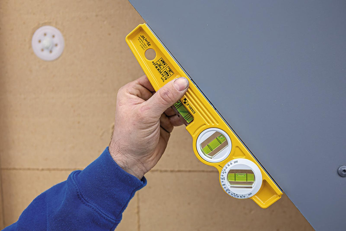 STABILA Torpedo Spirit Level 25cm with Belt Pouch Type 81 SV REM W360 16670  White Rose Tools