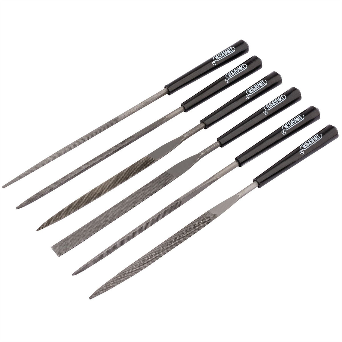 Draper Needle File Set 140mm (6 Piece) 82577  White Rose Tools