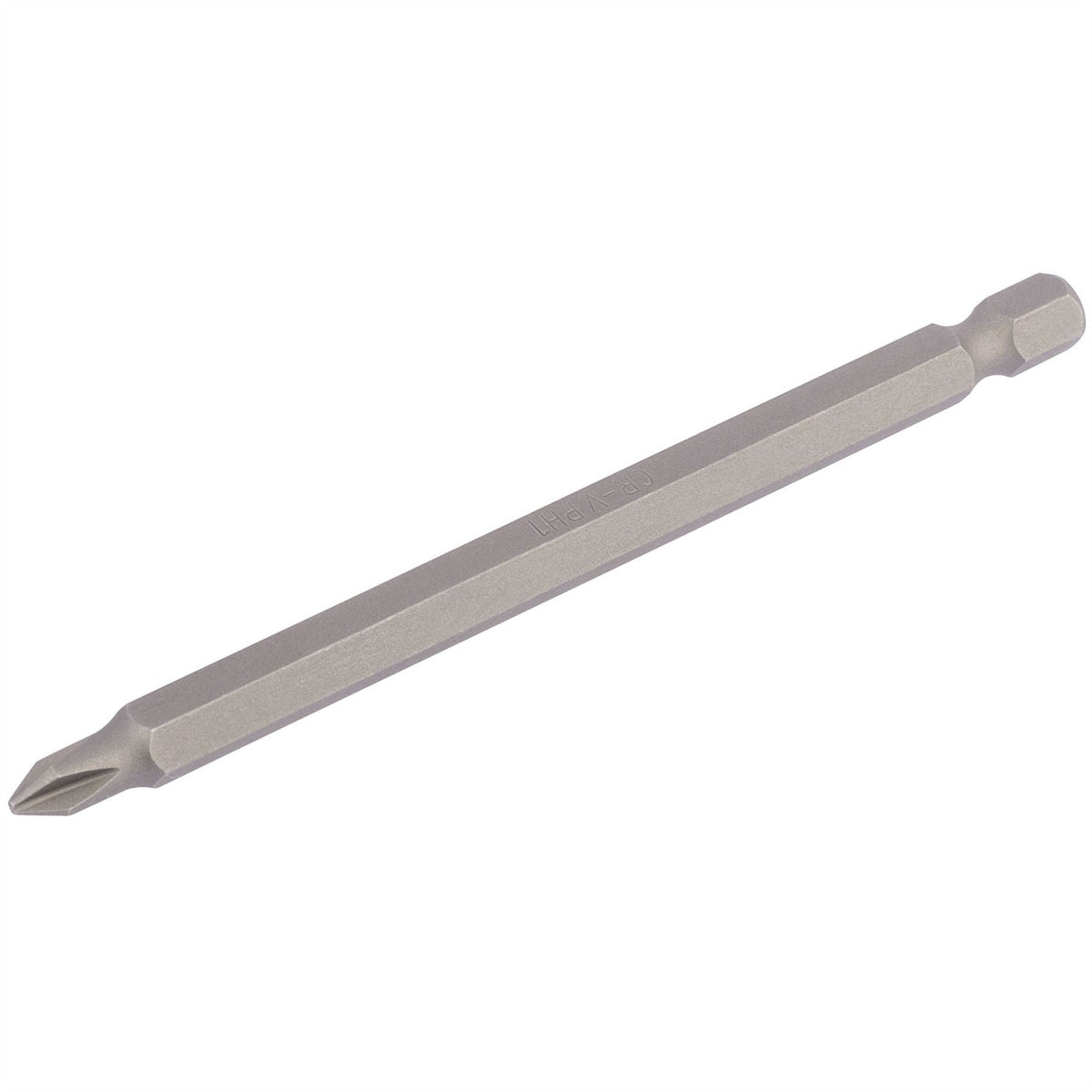 Draper Cross Slot Insert Bit 1/4" Hex 100mm Long No.1 (Pack of 1) 64364  White Rose Tools