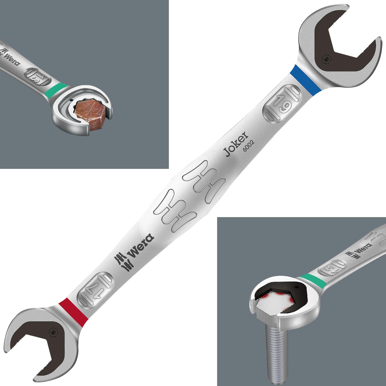 Wera 6002 Joker Double Open Ended Spanner Wrench Metric with Holding Function 