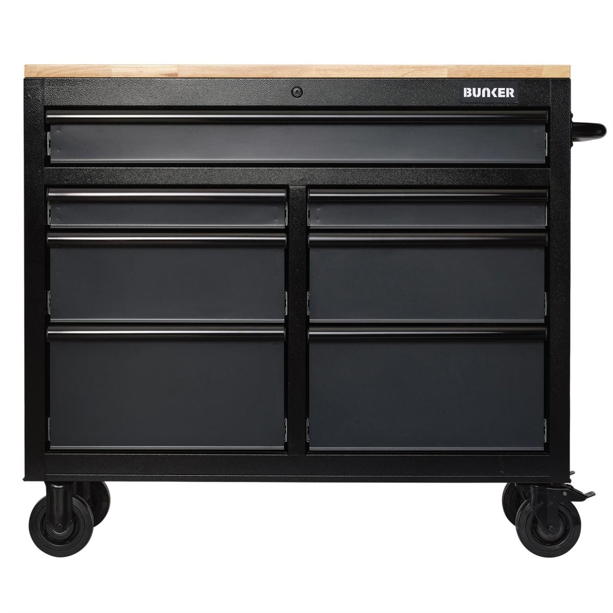 BUNKER 7 Drawer Workbench Roller Tool Cabinet 41" Grey 27207  White Rose Tools