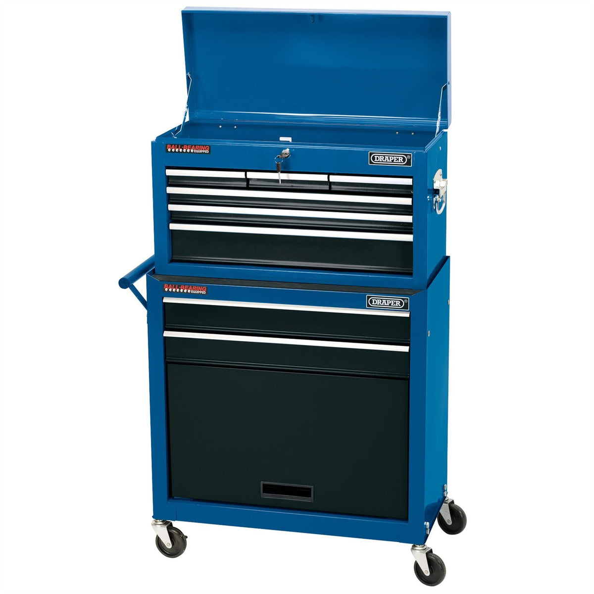 Draper 2 Drawer Roller Cabinet and 6 Drawer Chest 51177  White Rose Tools