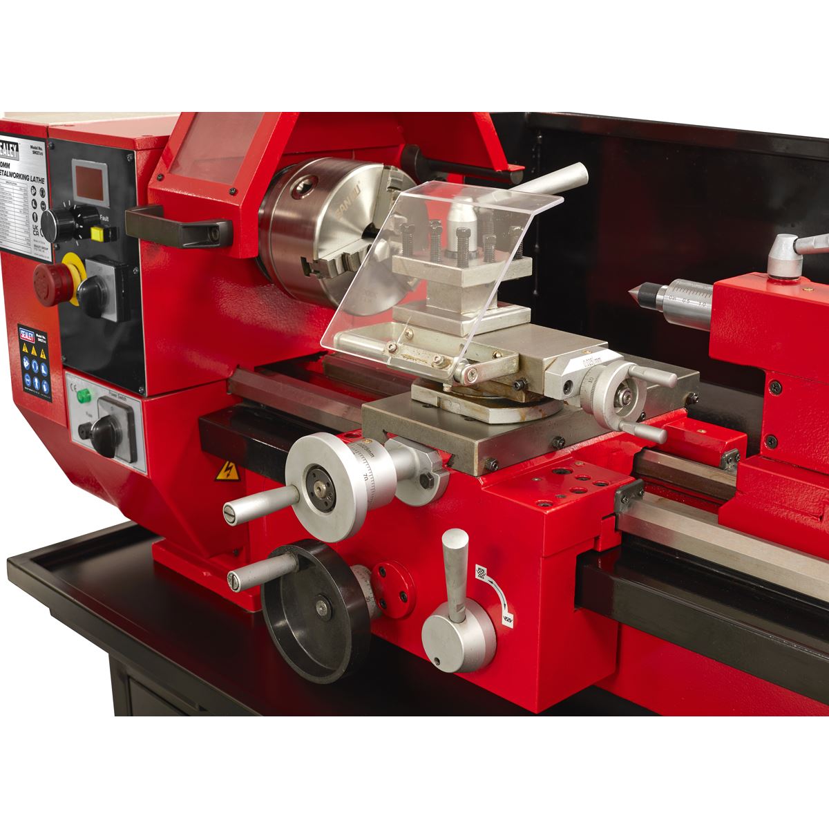 Sealey Metalworking Lathe 500mm Between Centres with Floor Stand  White Rose Tools