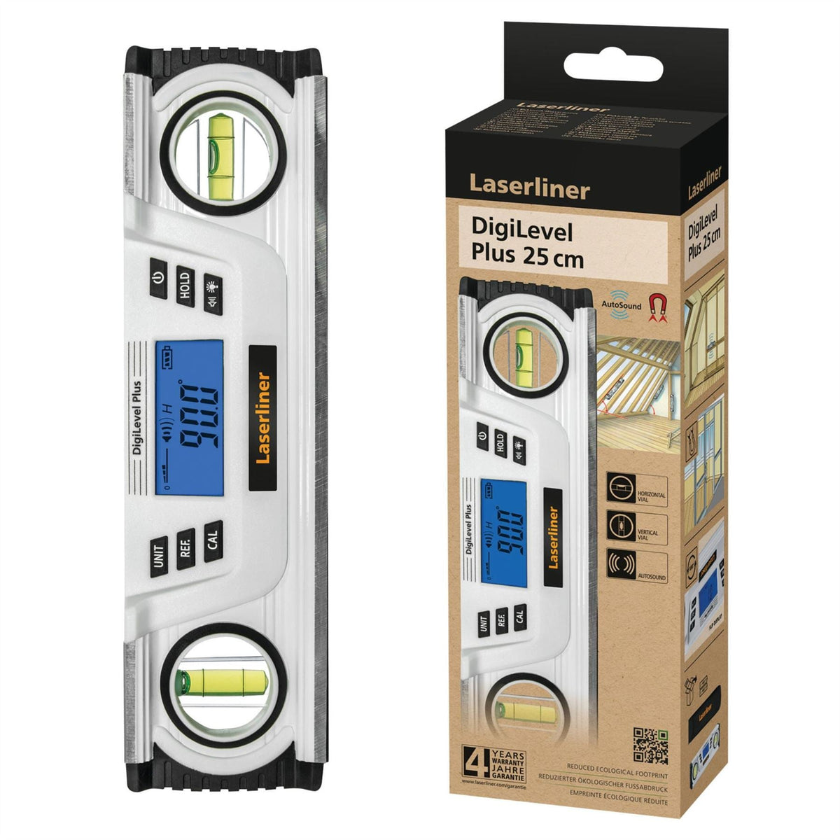 Laserliner 081.249E DigiLevel Plus 25 Digital Spirit Level 250mm 32089  White Rose Tools