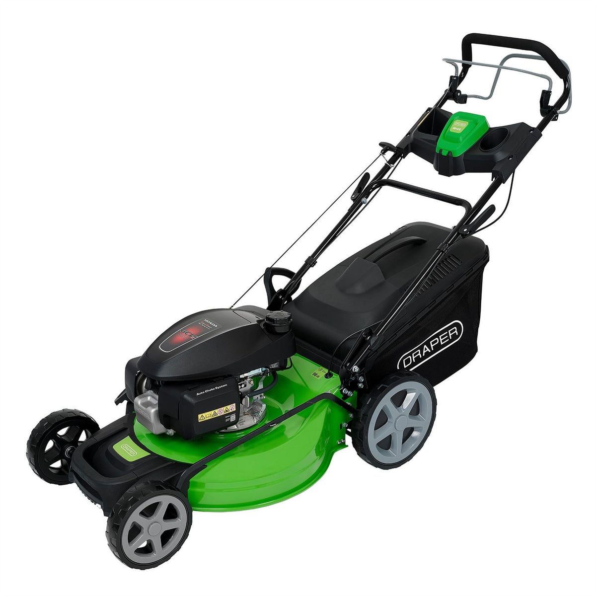 Draper Self-Propelled Petrol Lawn Mower 530mm with Honda 201cc/3.8HP Engine 30277  White Rose Tools