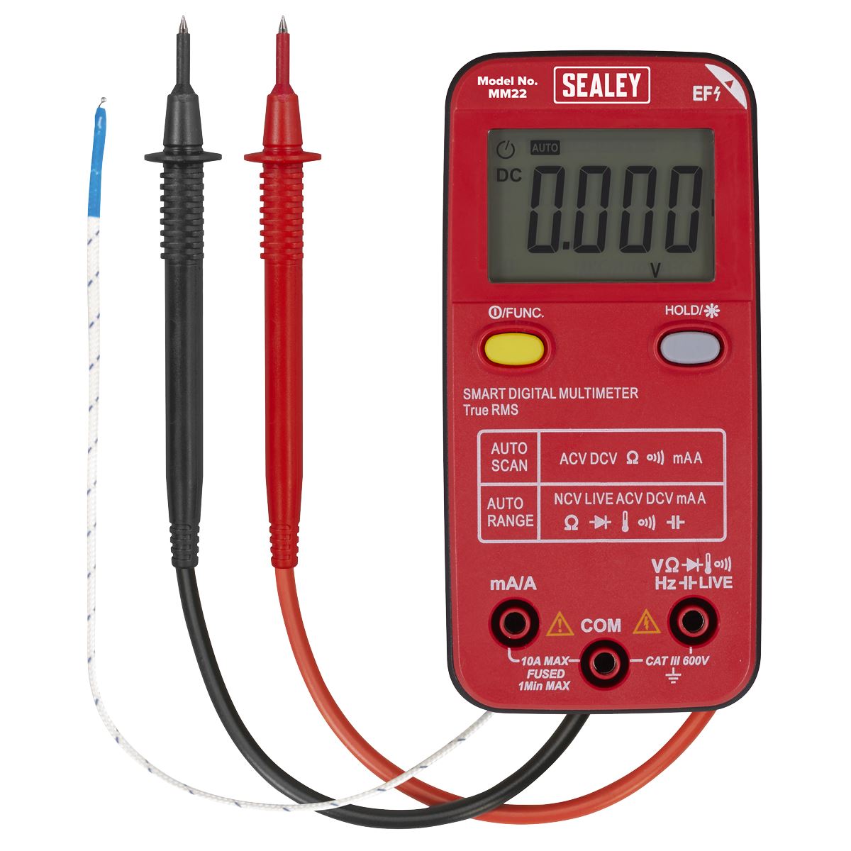 Sealey 13-Function Professional Smart Auto-Scanning Digital Multimeter  White Rose Tools
