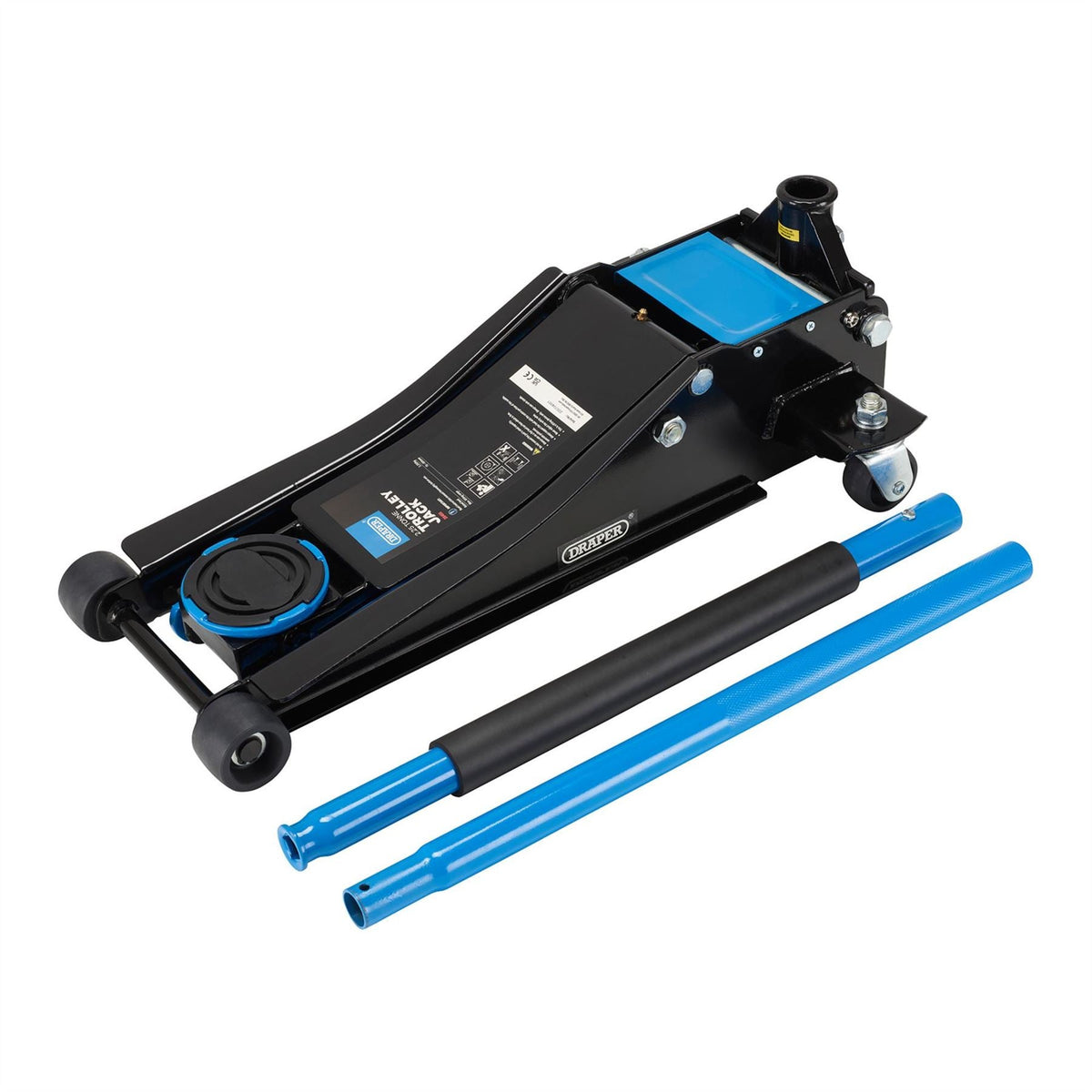 Draper Trolley Jack 2.25 Tonne Blue 28465  White Rose Tools