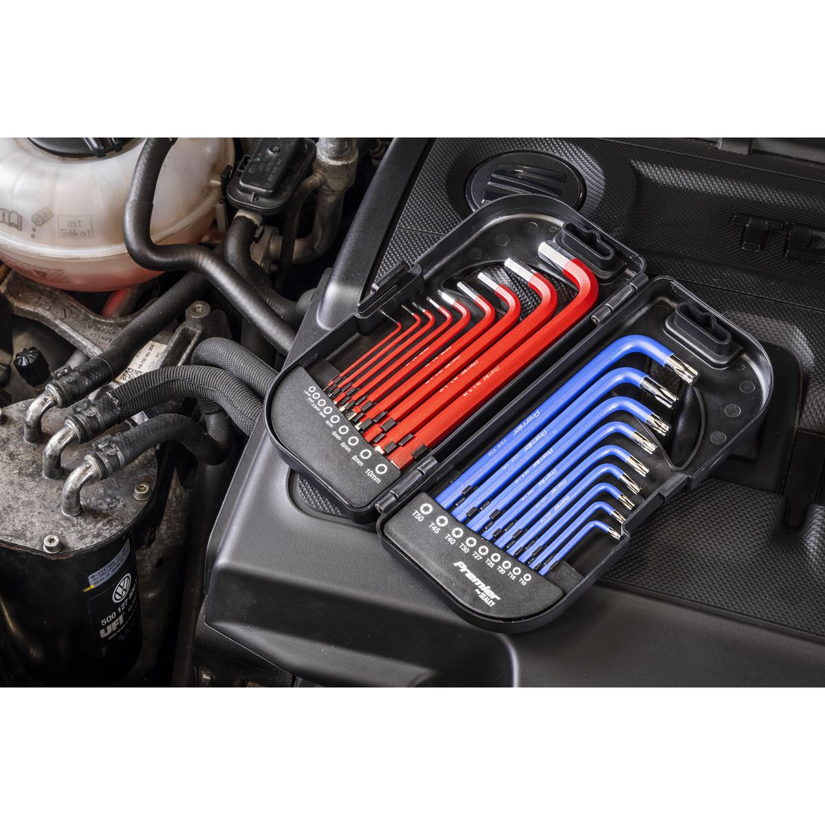 Sealey Premier Long Anti-Slip TRX-Star* & Ball-End Hex Key Set 18pc