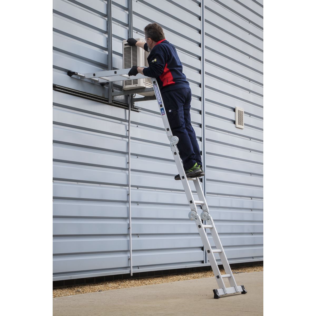 Sealey Aluminium Folding Platform Ladder 4-Way EN 131 