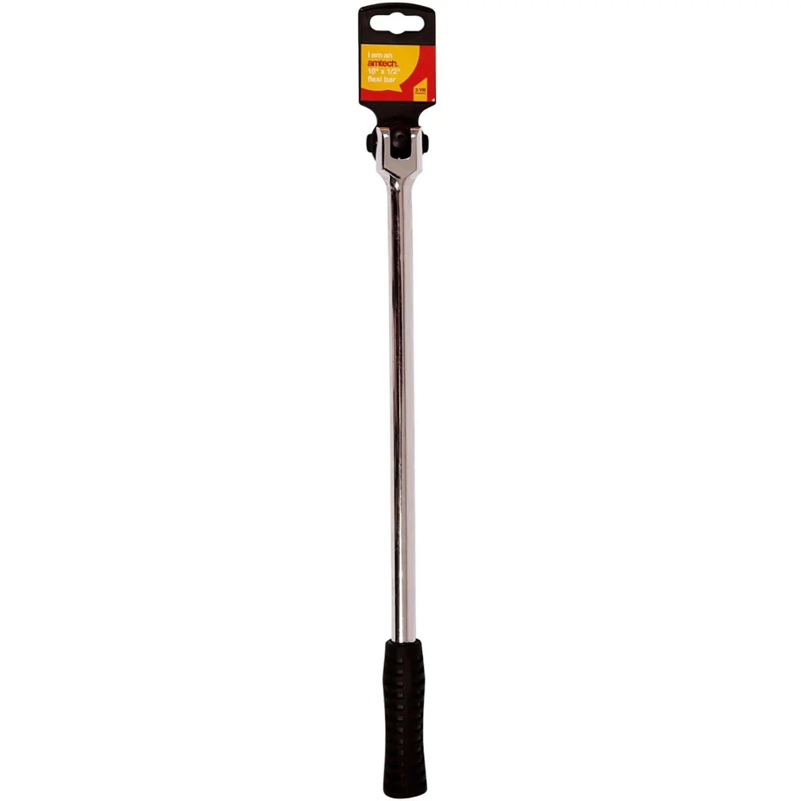 Amtech Breaker Bar Flexi Head 1/2" Drive 18" 450mm with Rubber Grip 