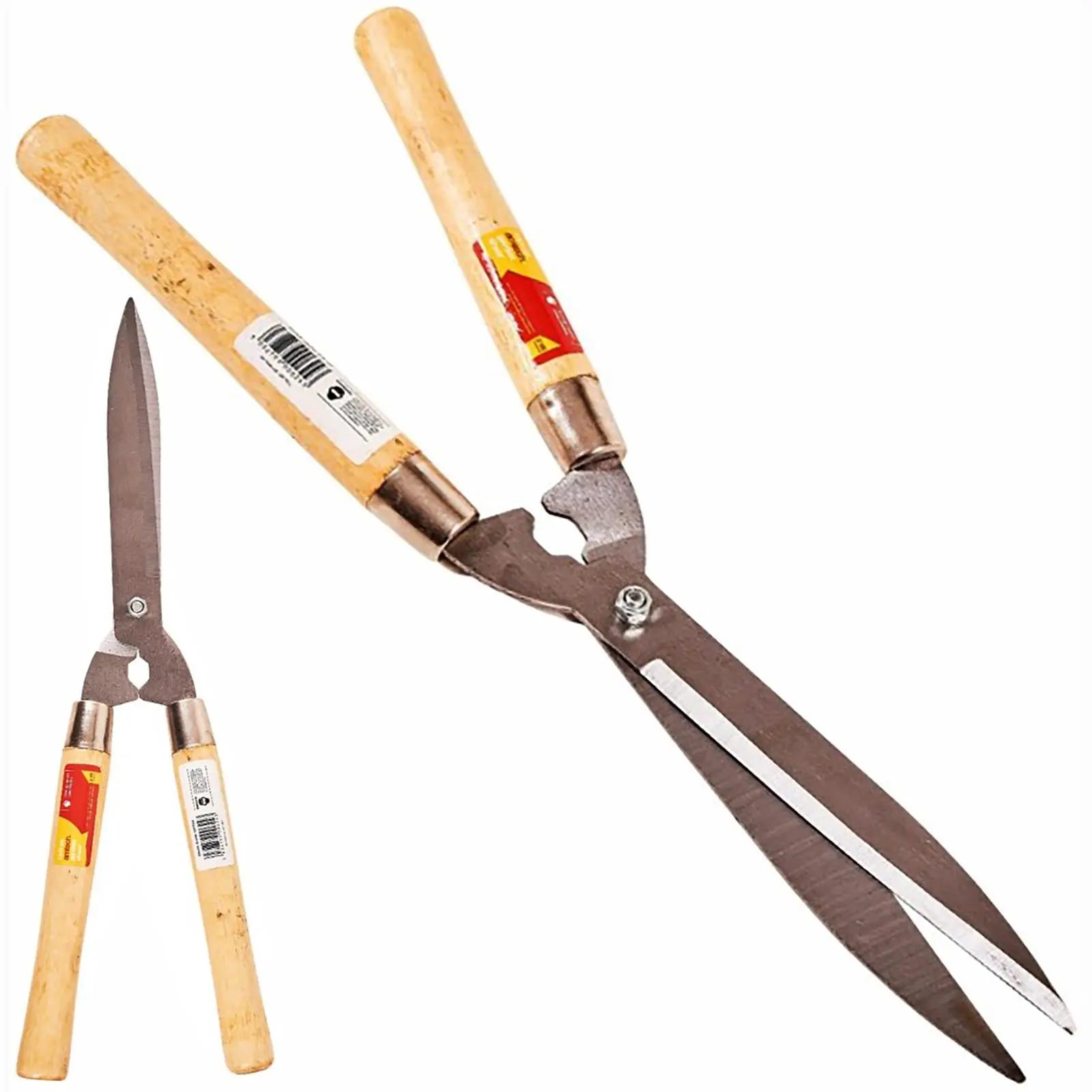 Amtech Garden Shears Wooden Handles Hedges Shrubs Bushes Carbon Steel  White Rose Tools