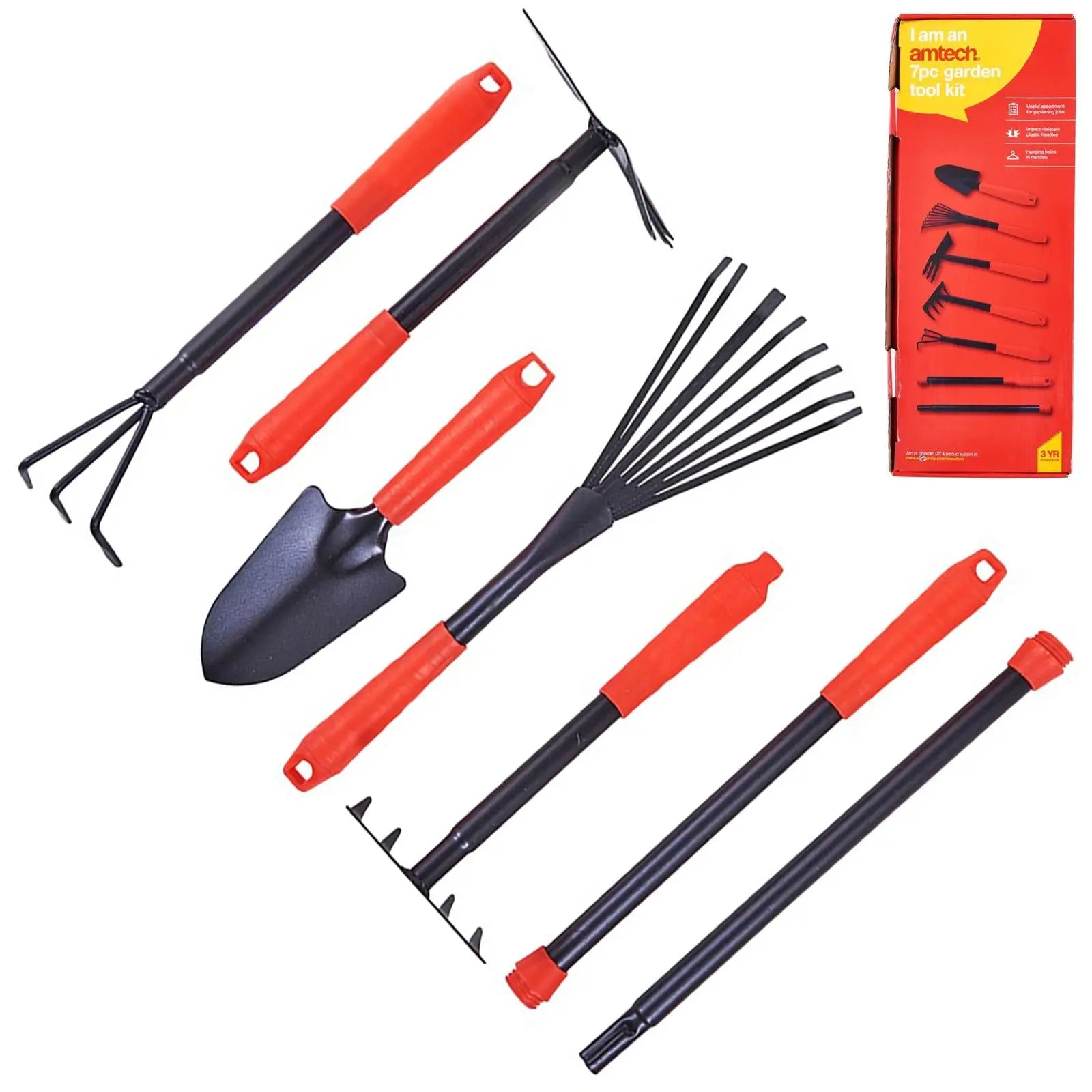 Amtech Garden Tool Kit 7 Piece  White Rose Tools