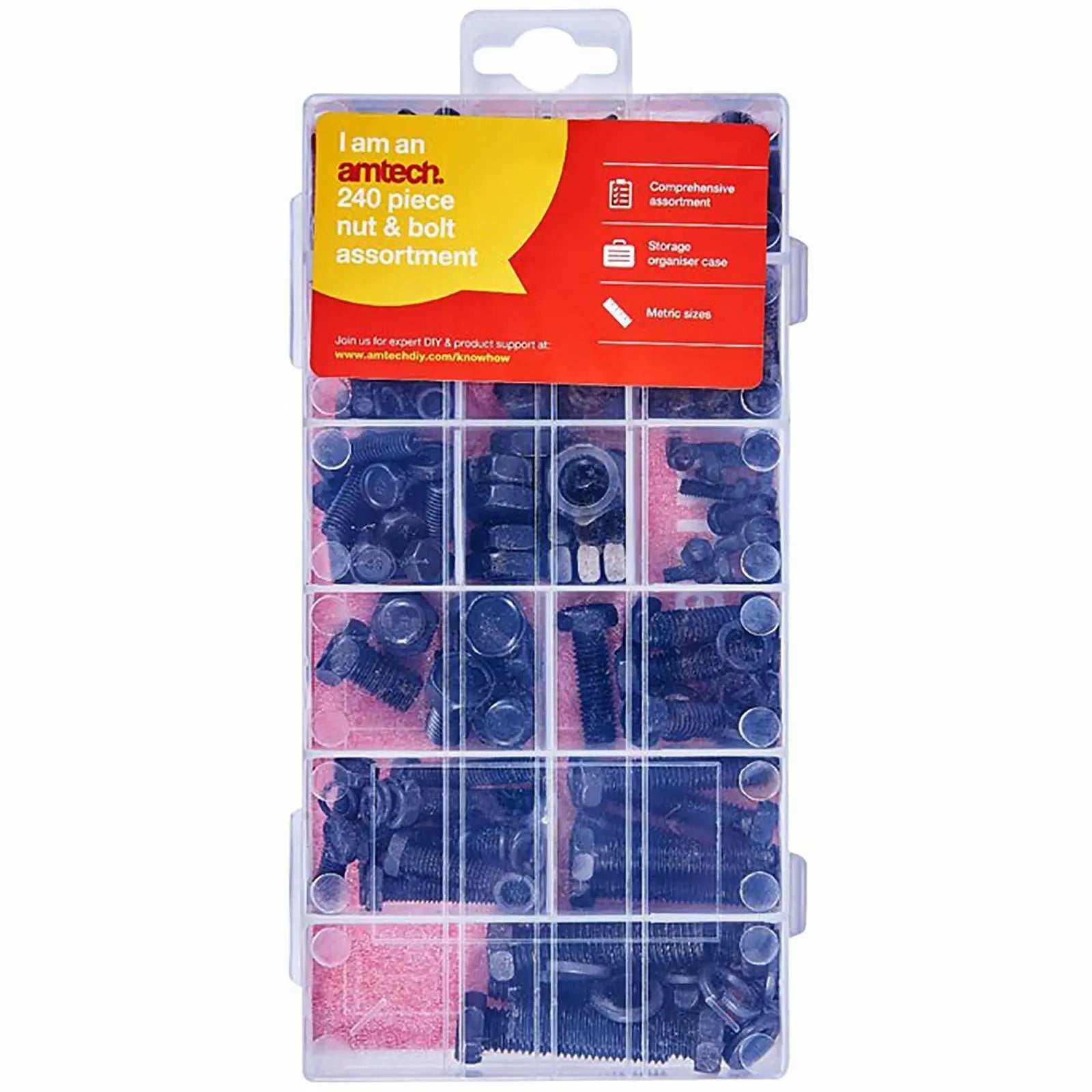 Amtech Nut And Bolt Set 240 Pieces 